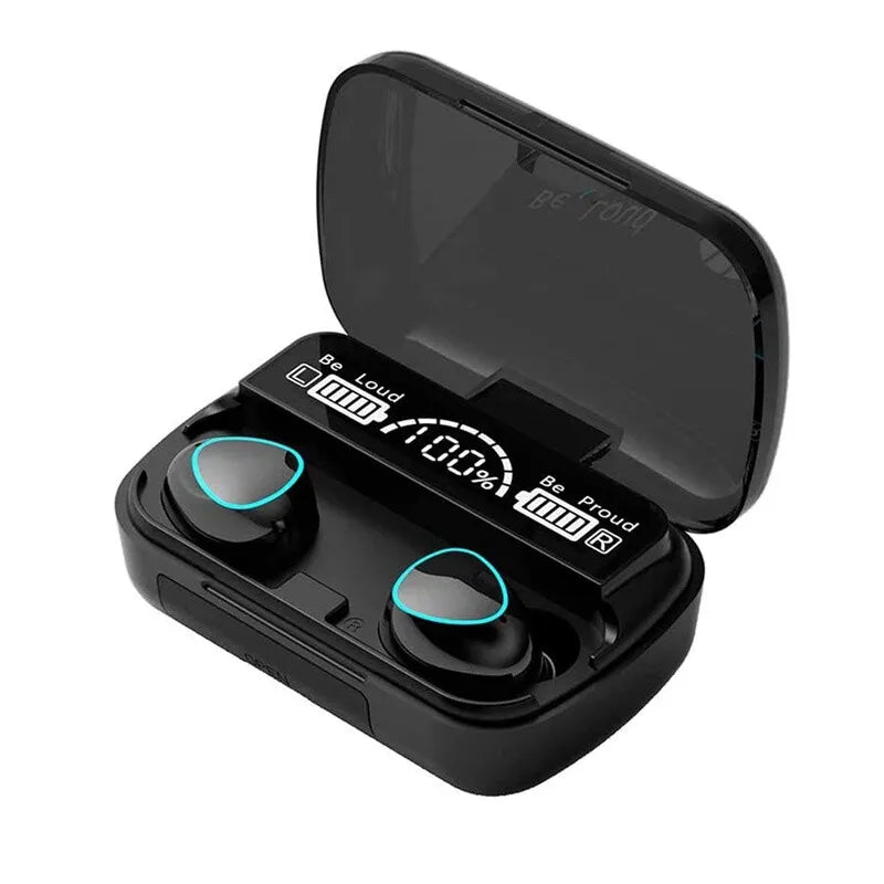 Hi-Fi Bluetooth Earphones With Digital Display Case