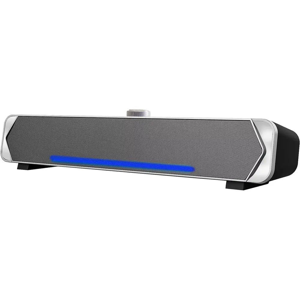 Black and Silver Bluetooth Soundbar Speakers