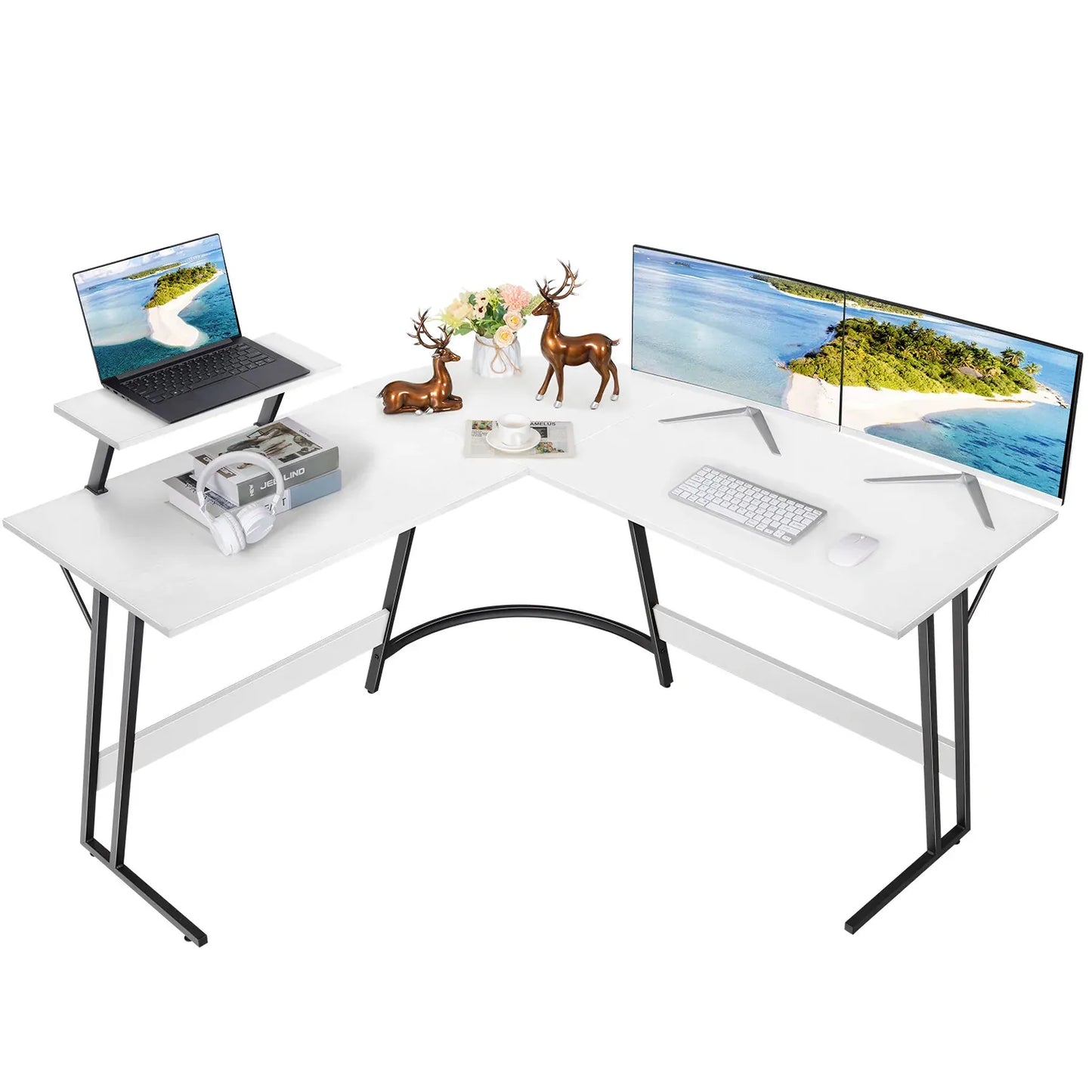 130x130x75cm L-Shaped Computer Gaming Desk